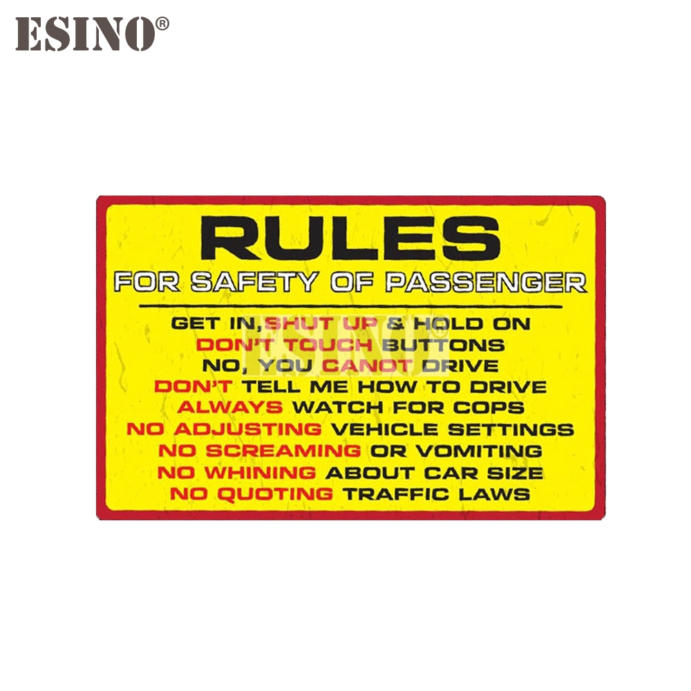 Streetwear Brand Stickers - Car Styling Creative Funny Warning Rules
