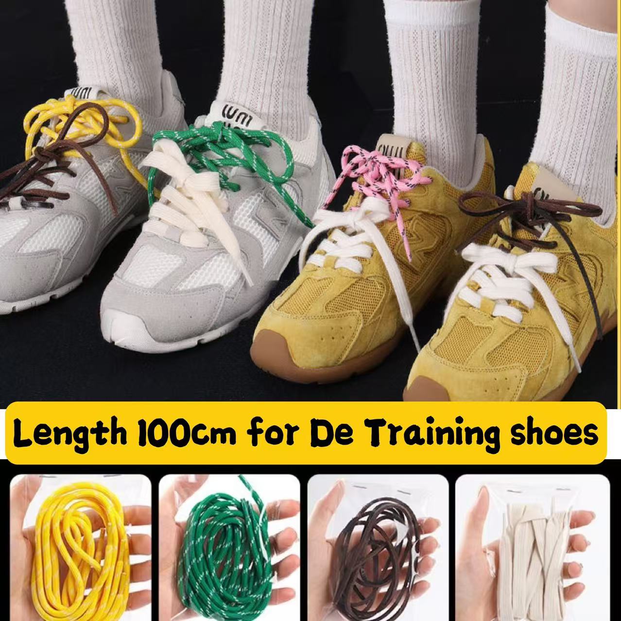 Travis Scott Lace - Length 100cm DIY Freedly Round Leather