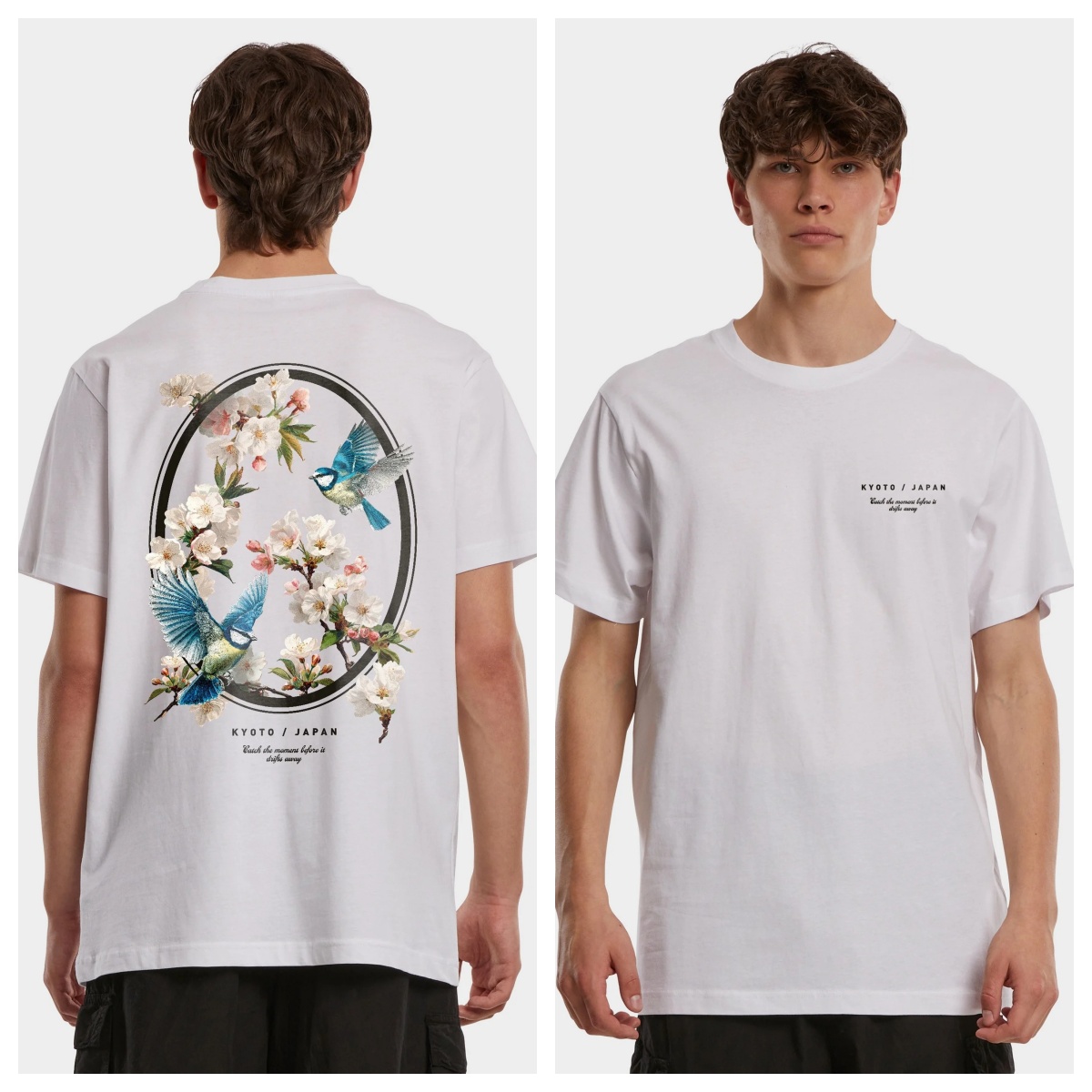 Streetwear Brand Flower - KYOTO JAPAN BIRDS AND FLOWERS Trendy
