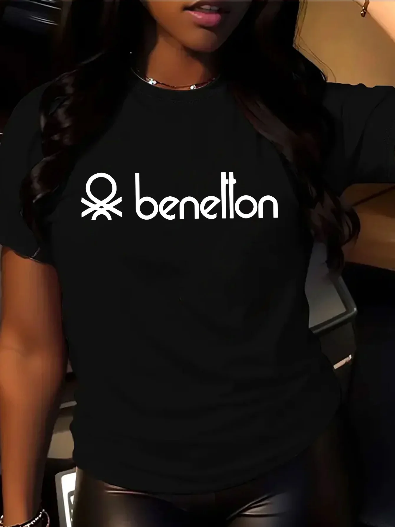 Streetwear Brand Tees - Benelton Graphic Print Women'S T-Shirt Short