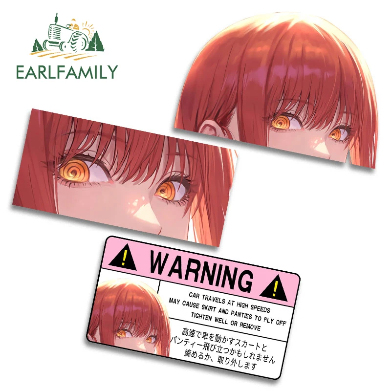 Streetwear Brand Stickers - EARLFAMILY Makima Anime Slap Car Stickers