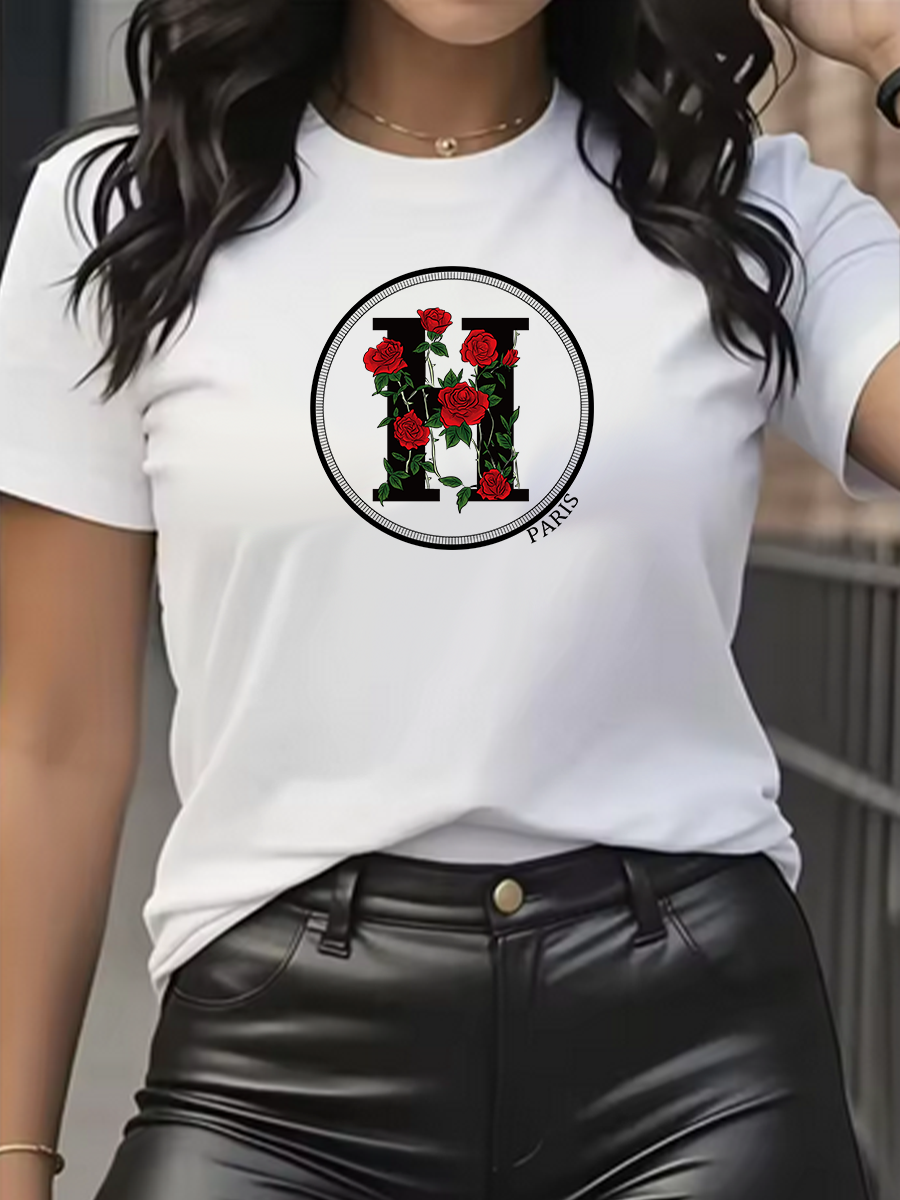 Women's T-Shirt Leisure Fashio - Streetwear Brand Tees のレビューと価格