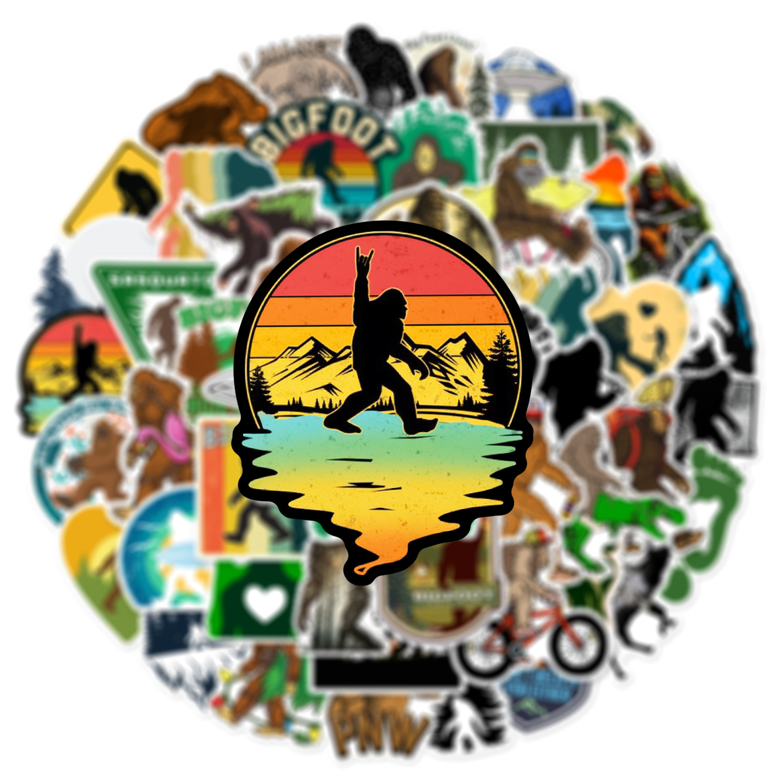10/25/50pcs Outdoor Wild Bigfo - Streetwear Brand Stickers のレビューと価格