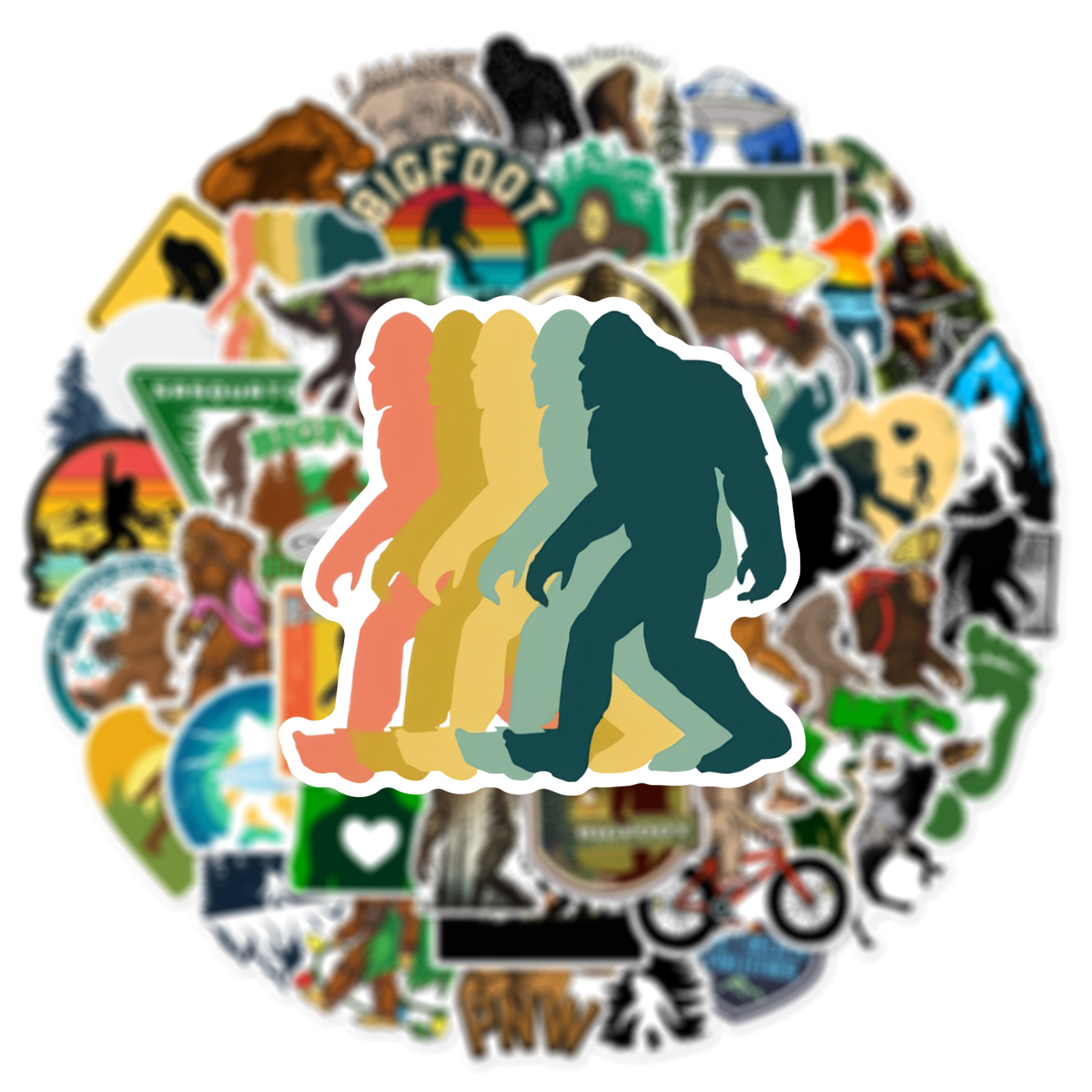 10/25/50pcs Outdoor Wild Bigfo - Streetwear Brand Stickers のレビューと価格