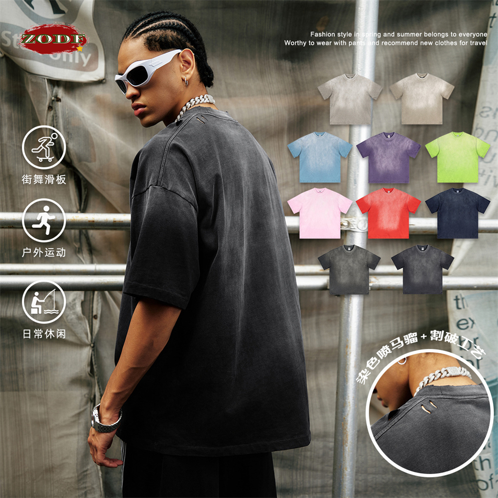 ZODF 2024 Summer Men Washed Gr - Streetwear Brand Tees のレビューと価格