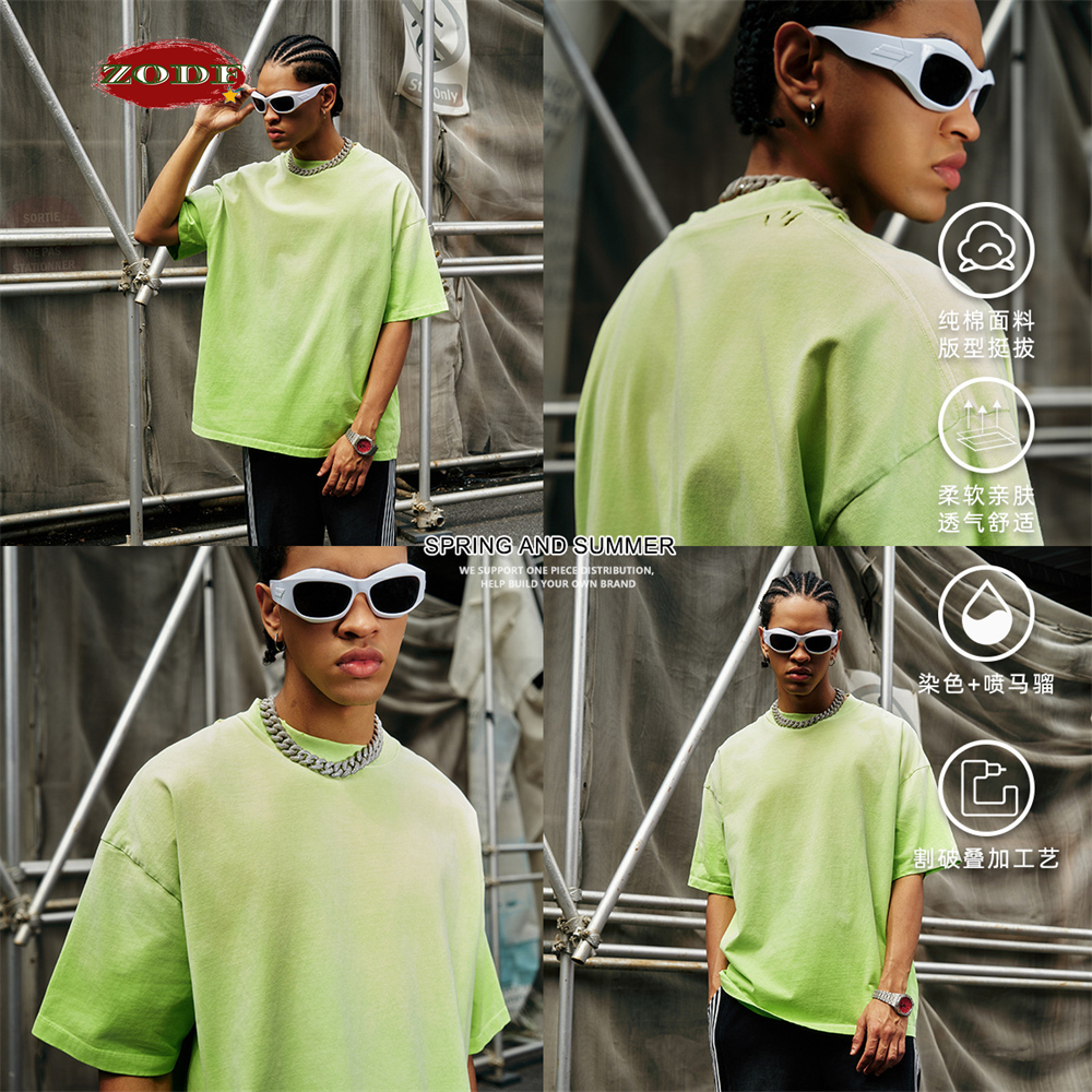 ZODF 2024 Summer Men Washed Gr - Streetwear Brand Tees のレビューと価格