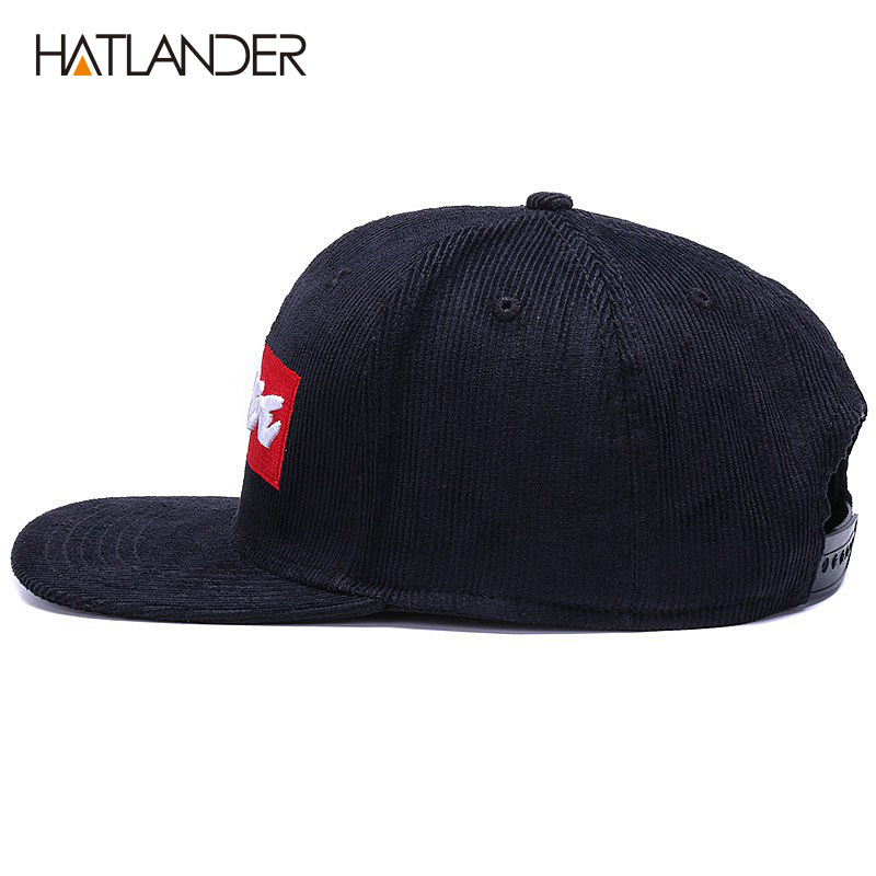 HATLANDER Brand black corduroy - Streetwear Brand Beanie のレビューと価格