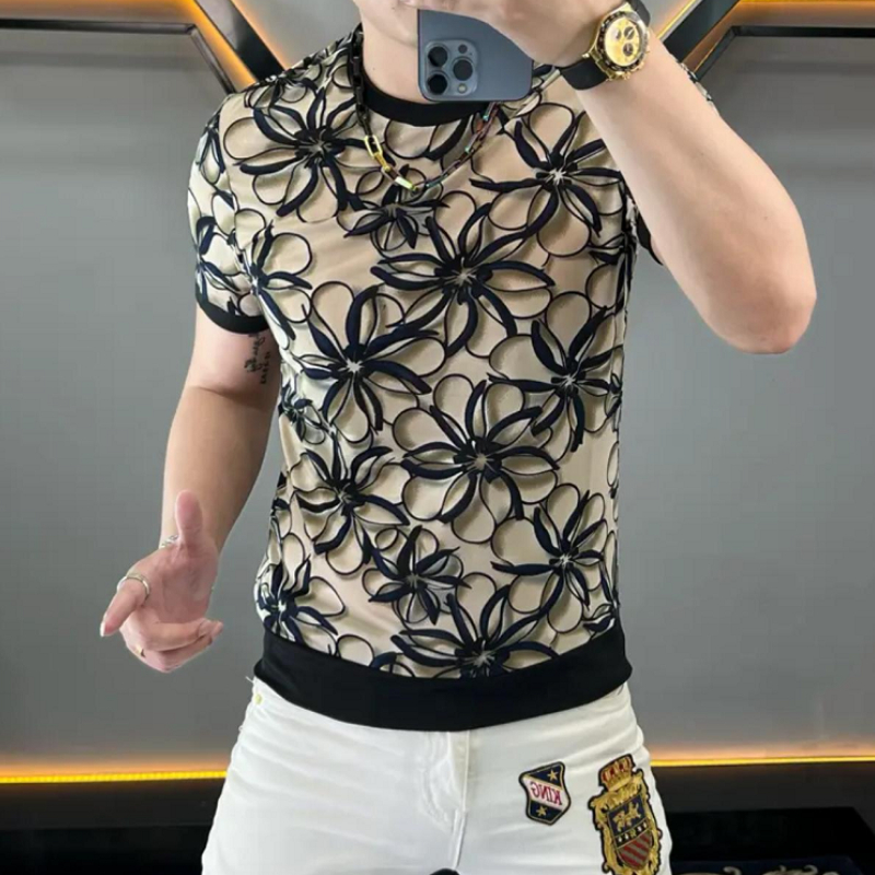 Brand Ice Silk Flower T-shirt  - Streetwear Brand Flower のレビューと価格