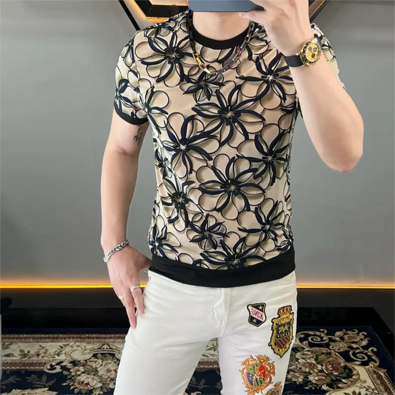 Brand Ice Silk Flower T-shirt  - Streetwear Brand Flower のレビューと価格