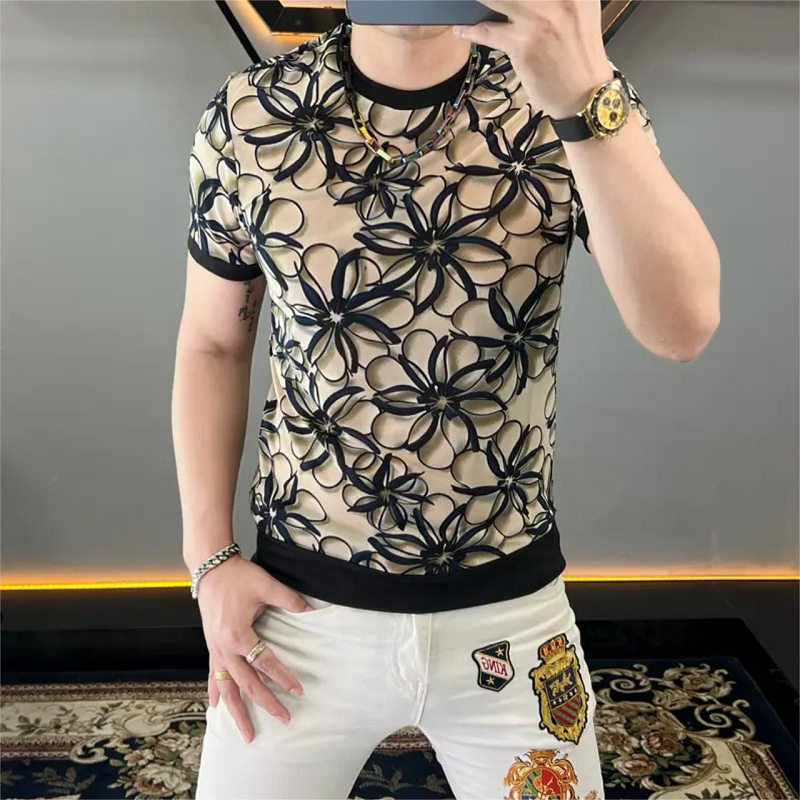 Brand Ice Silk Flower T-shirt  - Streetwear Brand Flower のレビューと価格