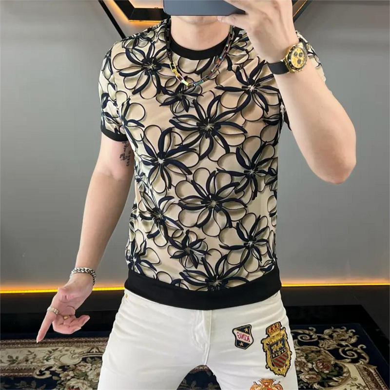Brand Ice Silk Flower T-shirt  - Streetwear Brand Flower のレビューと価格