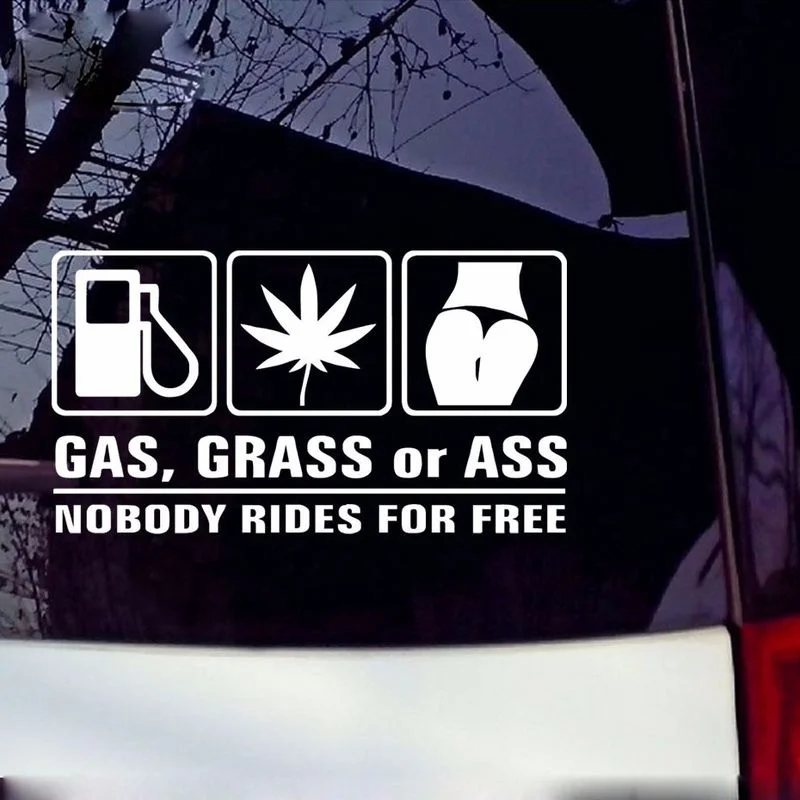Gas Grass or Ass Nobody Rides  - Streetwear Brand Stickers のレビューと価格