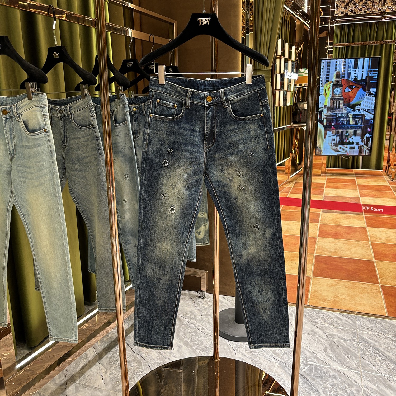Waed Denim Jeans Men's New Sle - Streetwear Brand Flower のレビューと価格
