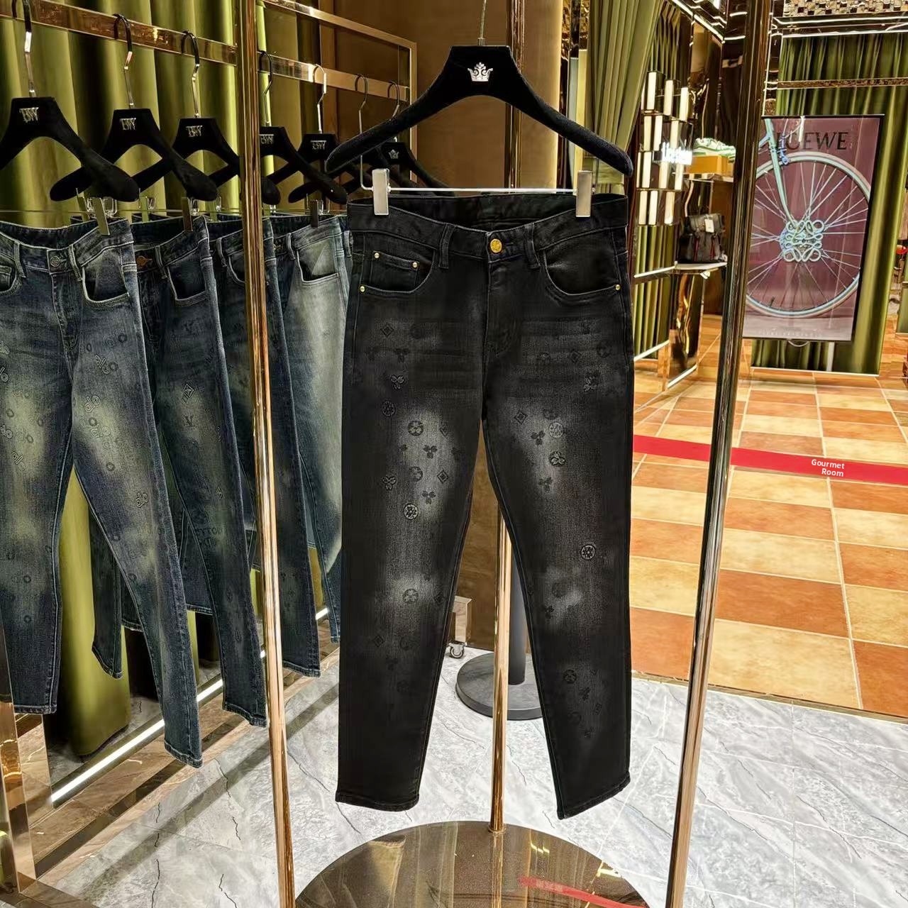 Waed Denim Jeans Men's New Sle - Streetwear Brand Flower のレビューと価格