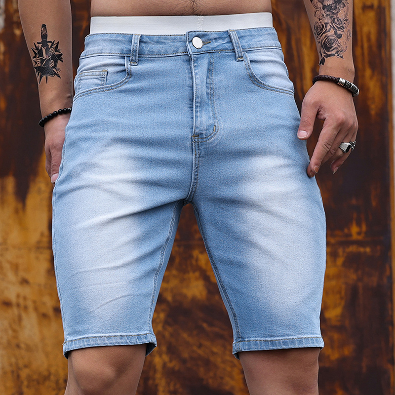 2026 Mens Stretch Denim Shorts - Streetwear Brand Shorts のレビューと価格