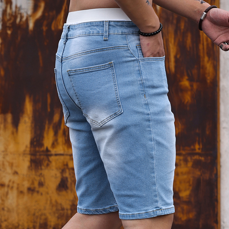2026 Mens Stretch Denim Shorts - Streetwear Brand Shorts のレビューと価格