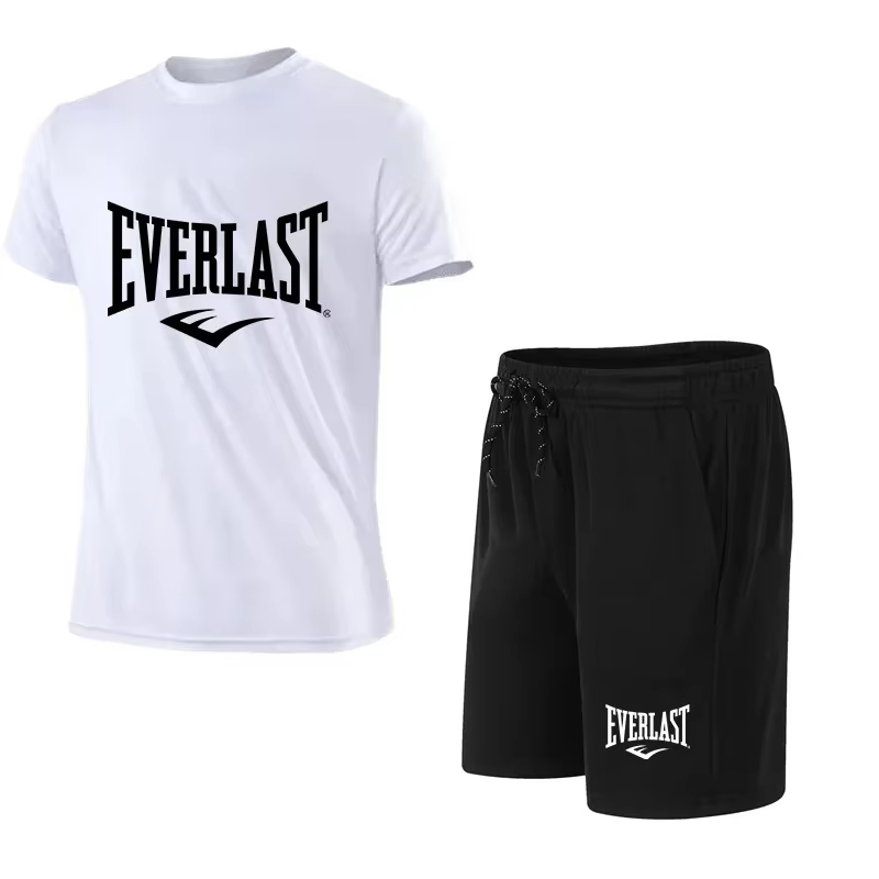 EVERLAST Men's T-shirt + Short - Streetwear Brand Shorts のレビューと価格