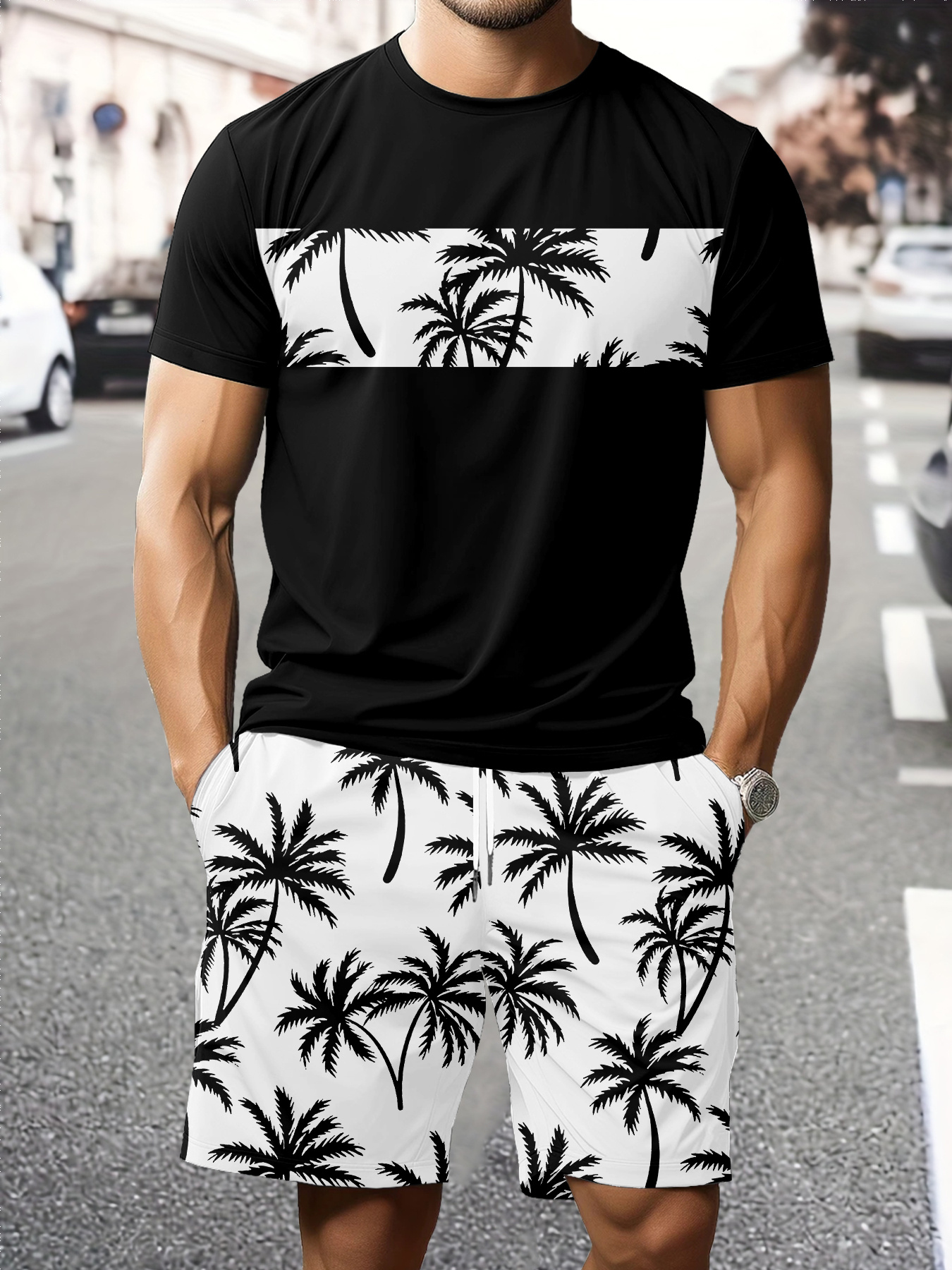 2026 Summer Fashion T-Shirt an - Streetwear Brand Shorts のレビューと価格