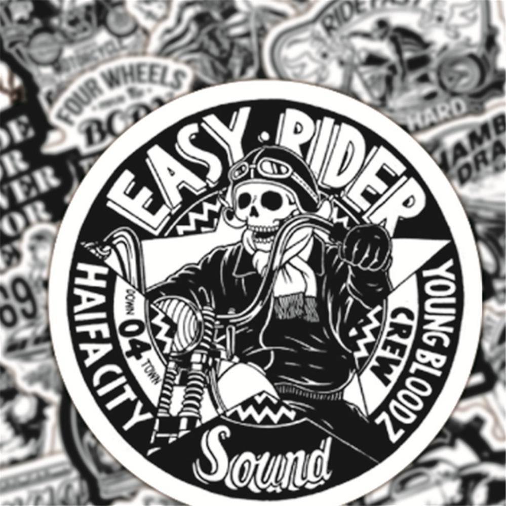 50PCS Black and White Classic  - Streetwear Brand Stickers のレビューと価格