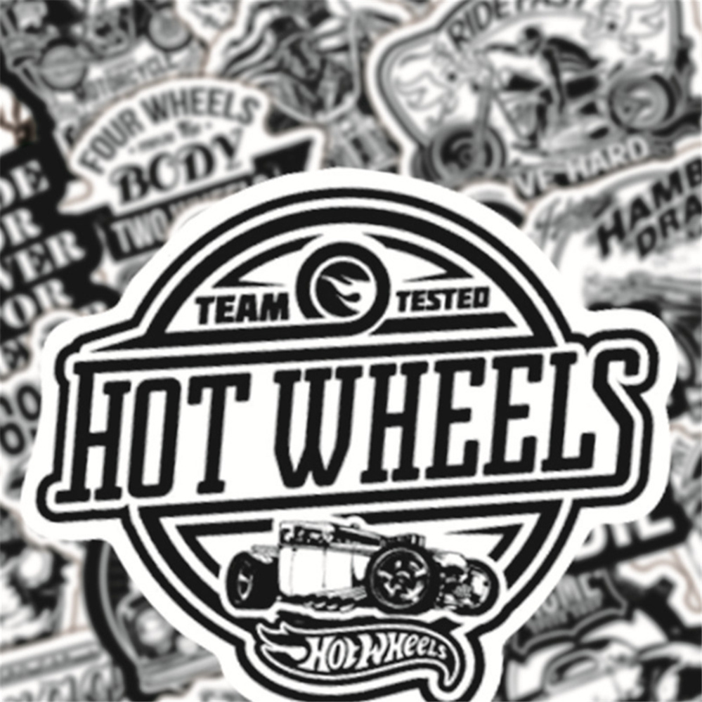 50PCS Black and White Classic  - Streetwear Brand Stickers のレビューと価格
