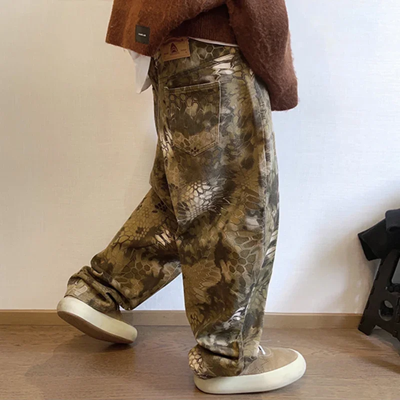 New Men Chic Snake Print Stree - Streetwear Brand Graphic Designer のレビューと価格