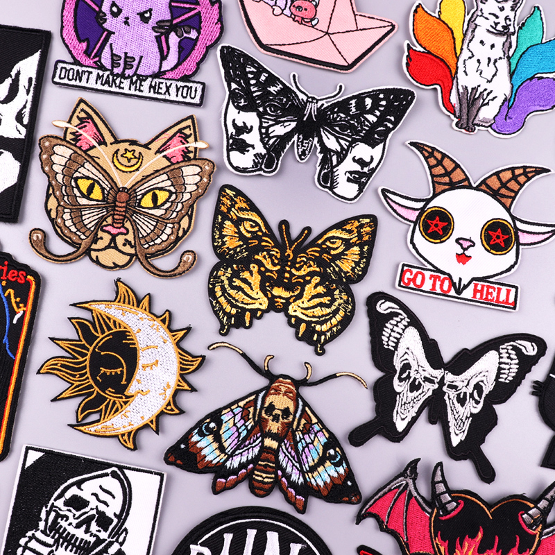 Punk Patch Tiger/Butterfly Emb - Streetwear Brand Stickers のレビューと価格