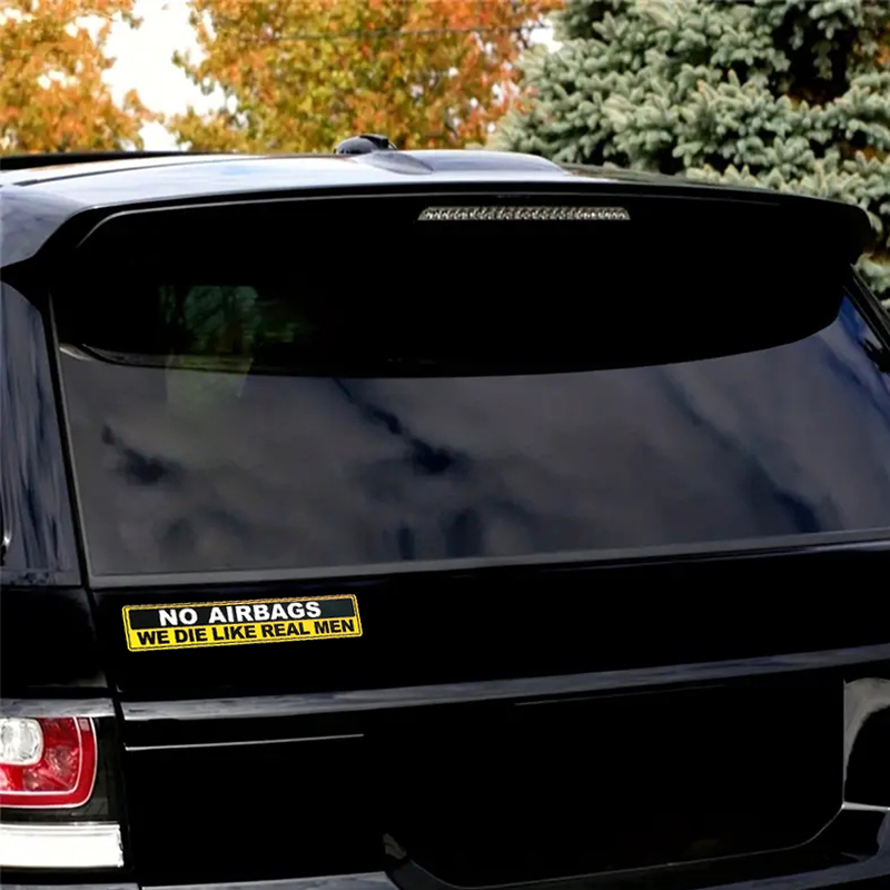 2pcs Caution NO AIRBAGS We Die - Streetwear Brand Stickers のレビューと価格