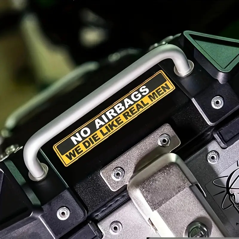 2pcs Caution NO AIRBAGS We Die - Streetwear Brand Stickers のレビューと価格