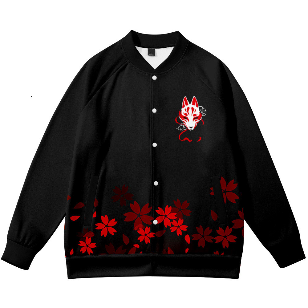 Coats Anime Flower Fox 3D Prin - Streetwear Brand Flower のレビューと価格