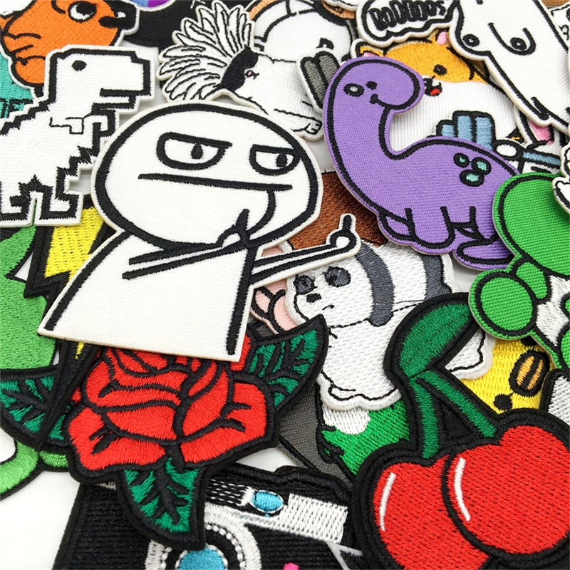 10/15pcs Amine Patches Lot Emb - Streetwear Brand Stickers のレビューと価格
