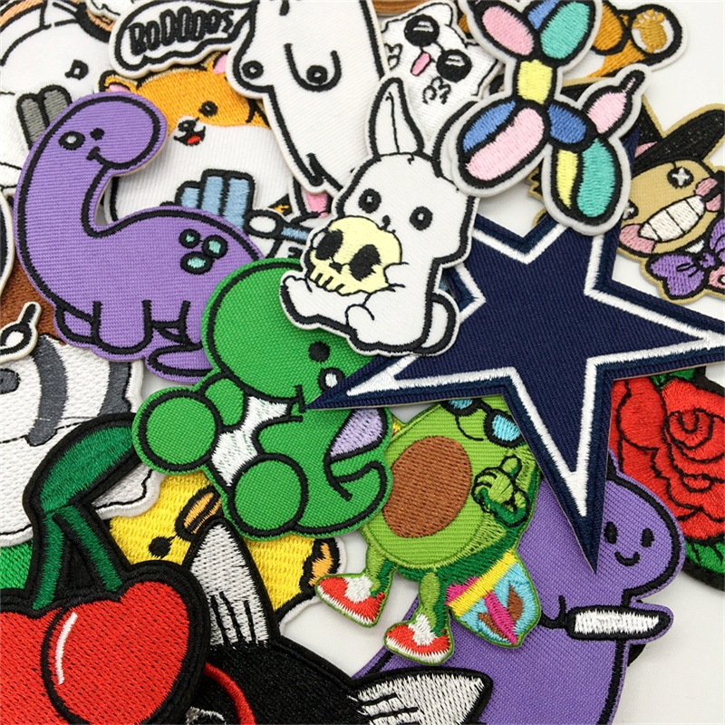 10/15pcs Amine Patches Lot Emb - Streetwear Brand Stickers のレビューと価格