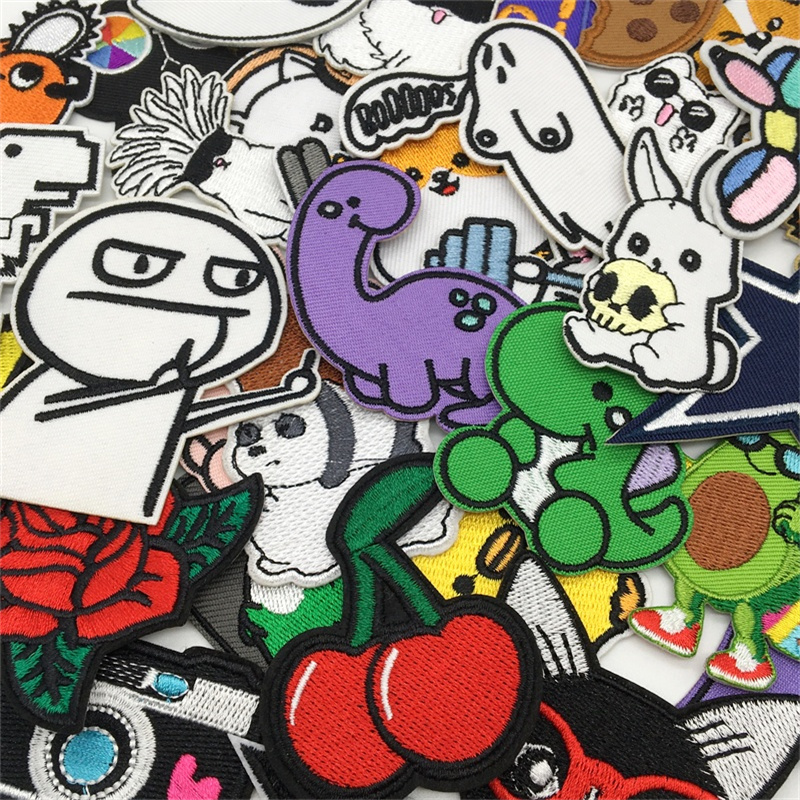 10/15pcs Amine Patches Lot Emb - Streetwear Brand Stickers のレビューと価格