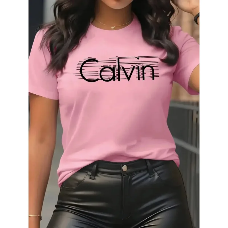 Calvin Women's T-Shirt Leisure - Streetwear Brand Tees のレビューと価格