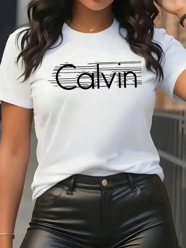 Calvin Women's T-Shirt Leisure - Streetwear Brand Tees のレビューと価格