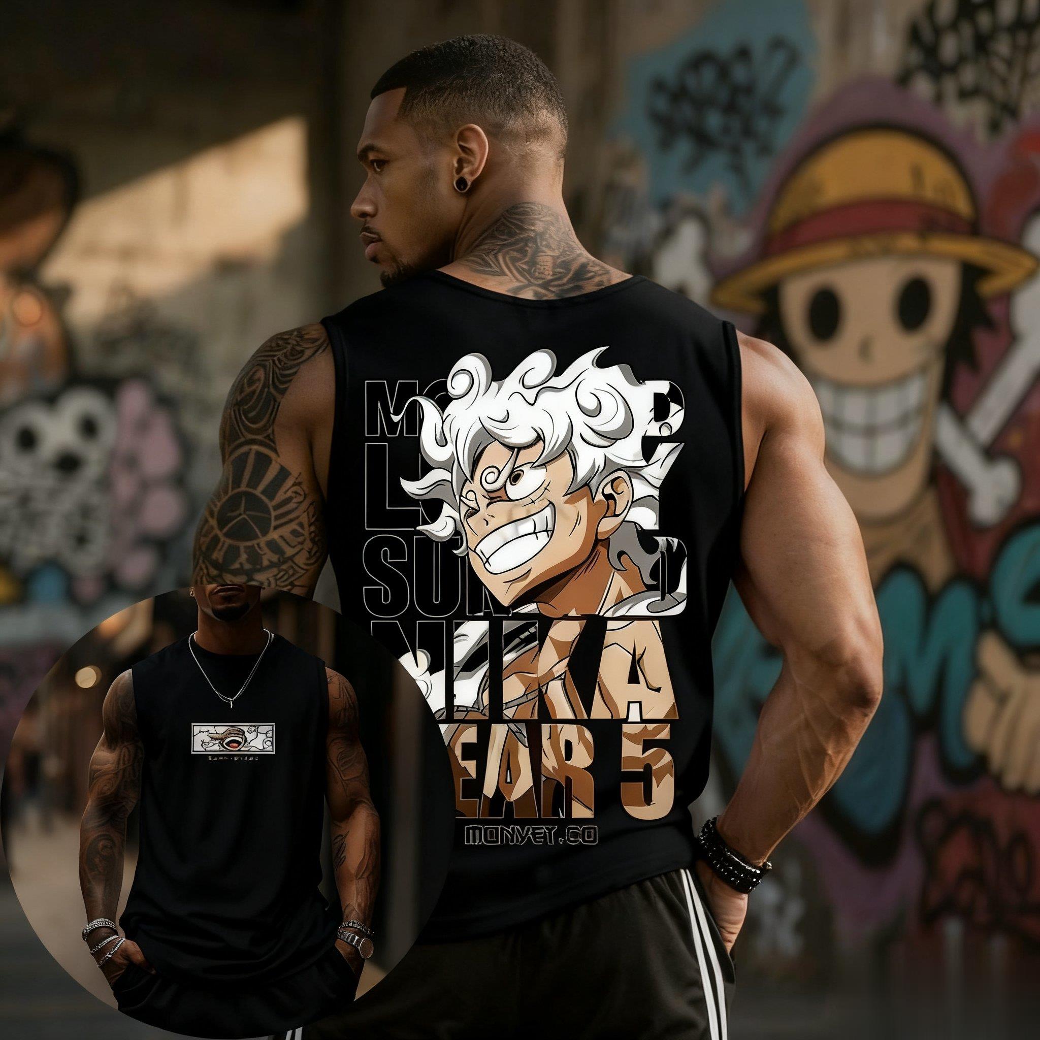 One Piece Luffy Gear 5 Tank To - Good Streetwear Brand のレビューと価格