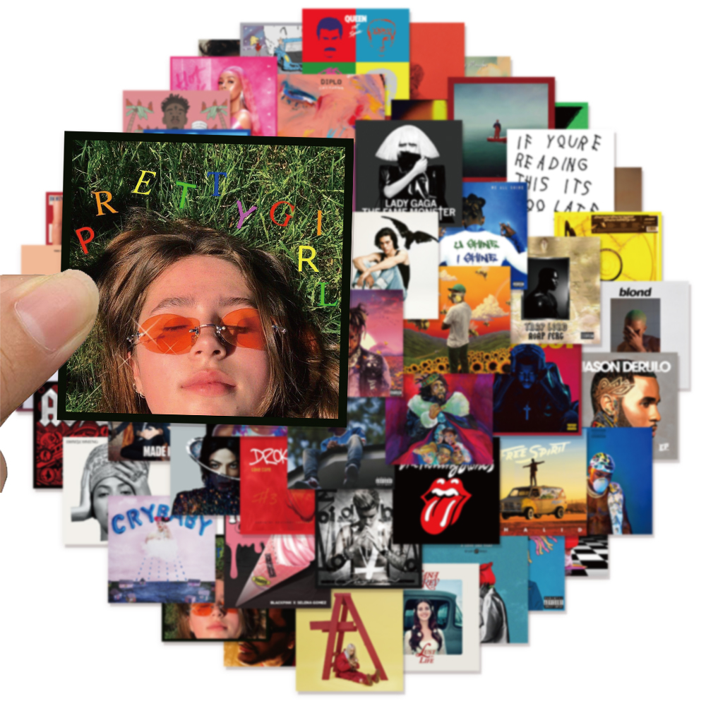 55PCS Singer Album Cover Graff - Streetwear Brand Stickers のレビューと価格