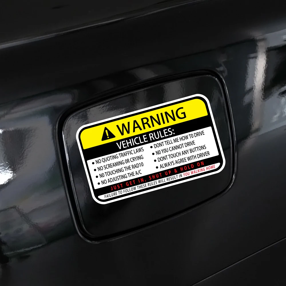 13x7.7cm Warning Words Car Sti - Streetwear Brand Stickers のレビューと価格