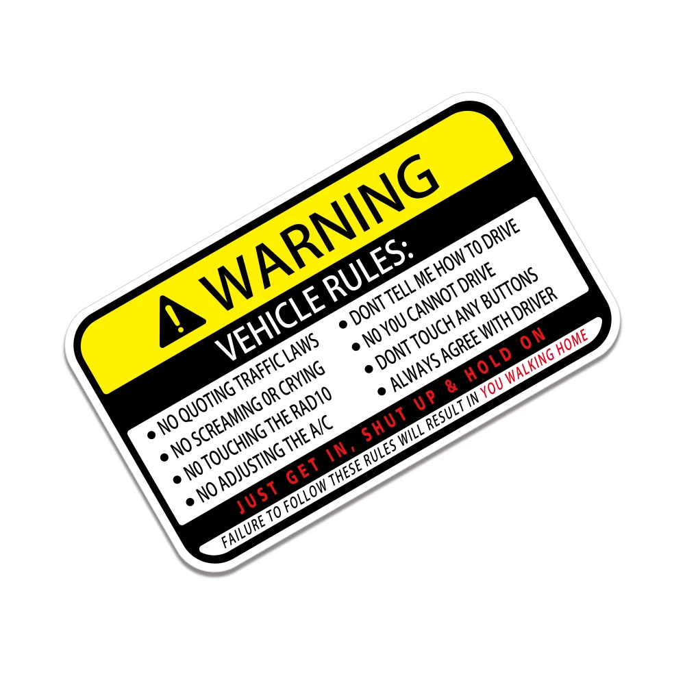 13x7.7cm Warning Words Car Sti - Streetwear Brand Stickers のレビューと価格