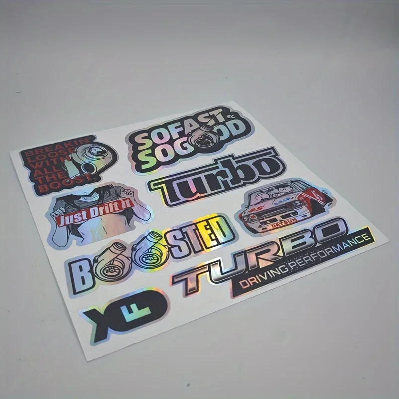 1SET Holographic Turbo & Drift - Streetwear Brand Stickers のレビューと価格