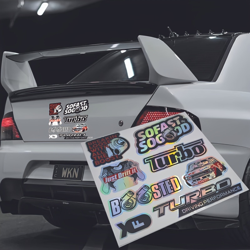 1SET Holographic Turbo & Drift - Streetwear Brand Stickers のレビューと価格