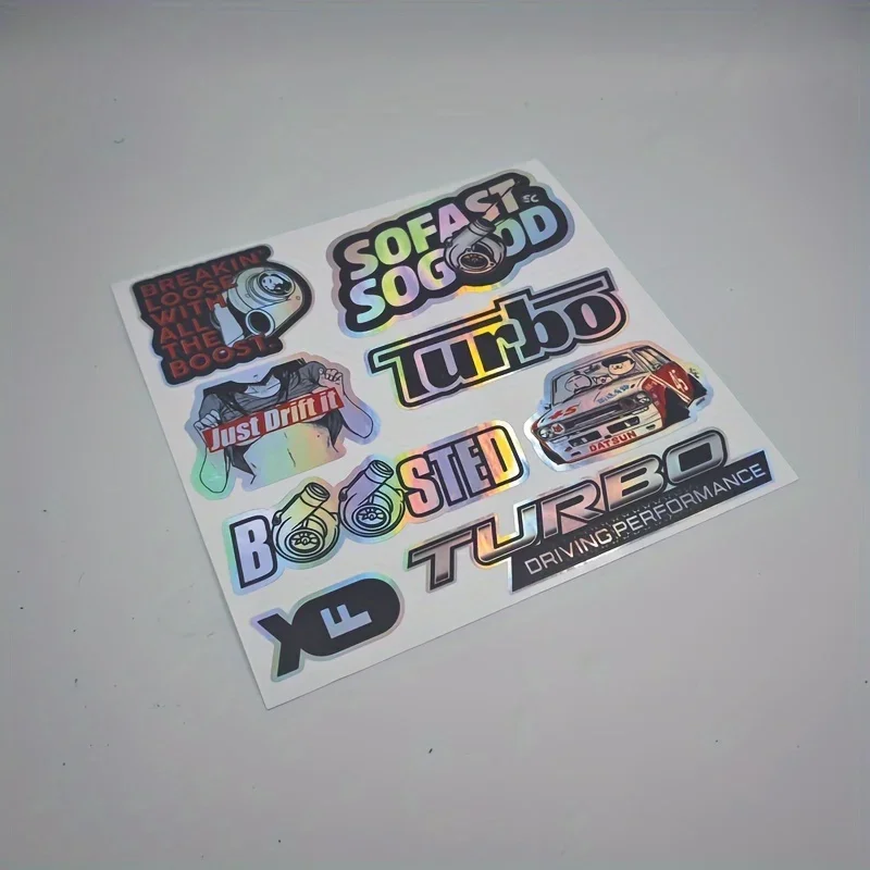 1SET Holographic Turbo & Drift - Streetwear Brand Stickers のレビューと価格