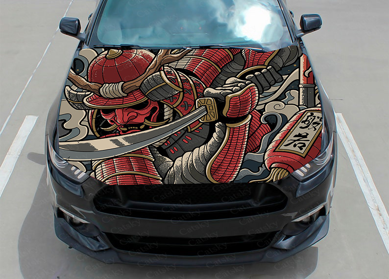 Samurai Oni Mask Car Decal Gra - Streetwear Brand Stickers のレビューと価格