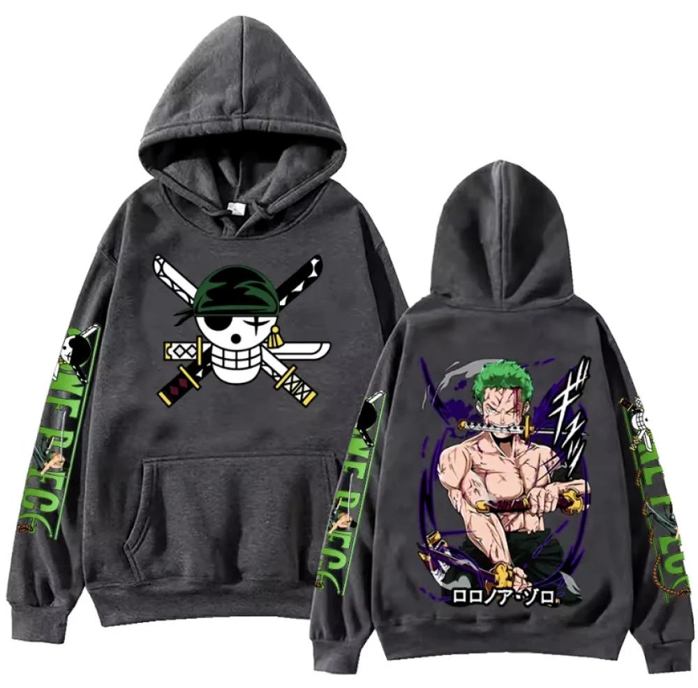 One Piece Zoro Anime Hoodie Sw - Streetwear Brand Y2K のレビューと価格